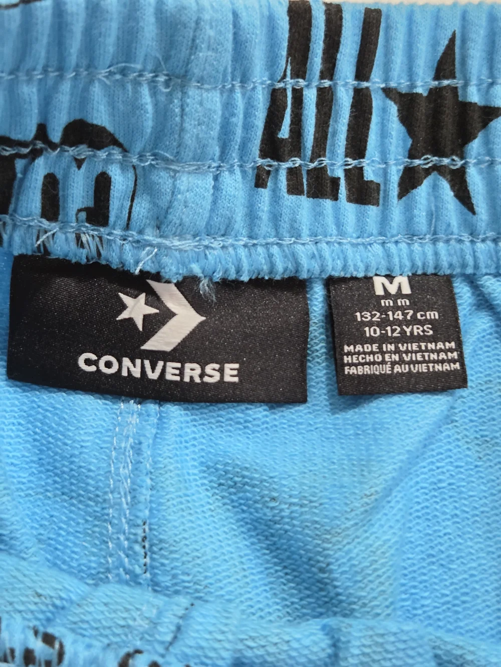 Converse Blue Logo Print Kids Shorts
